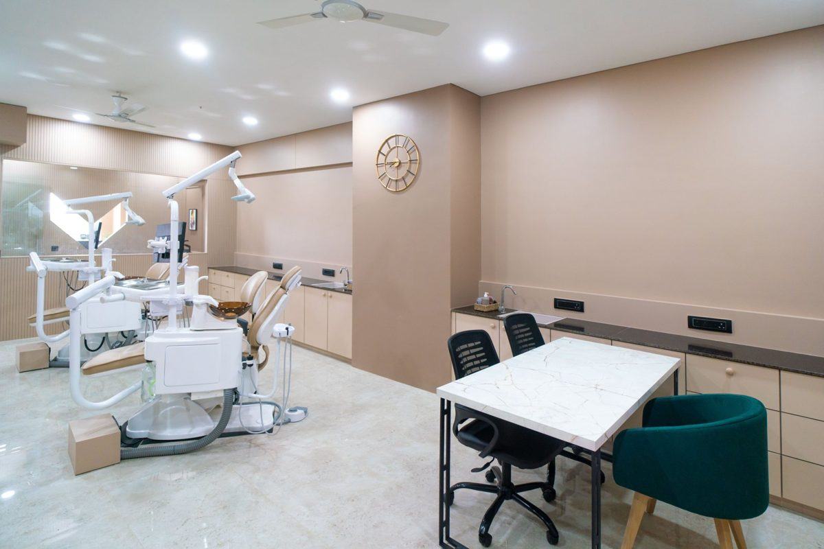 The consultation workstation at Grin and Brace